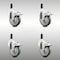 Service Caster 4 Inch 316SS Gray Poly Swivel 3/4 Inch Expanding Stem Caster Set Lock Brake SCC-SS316TTLEX20S414-PPUB-34-4 - alternate 1
